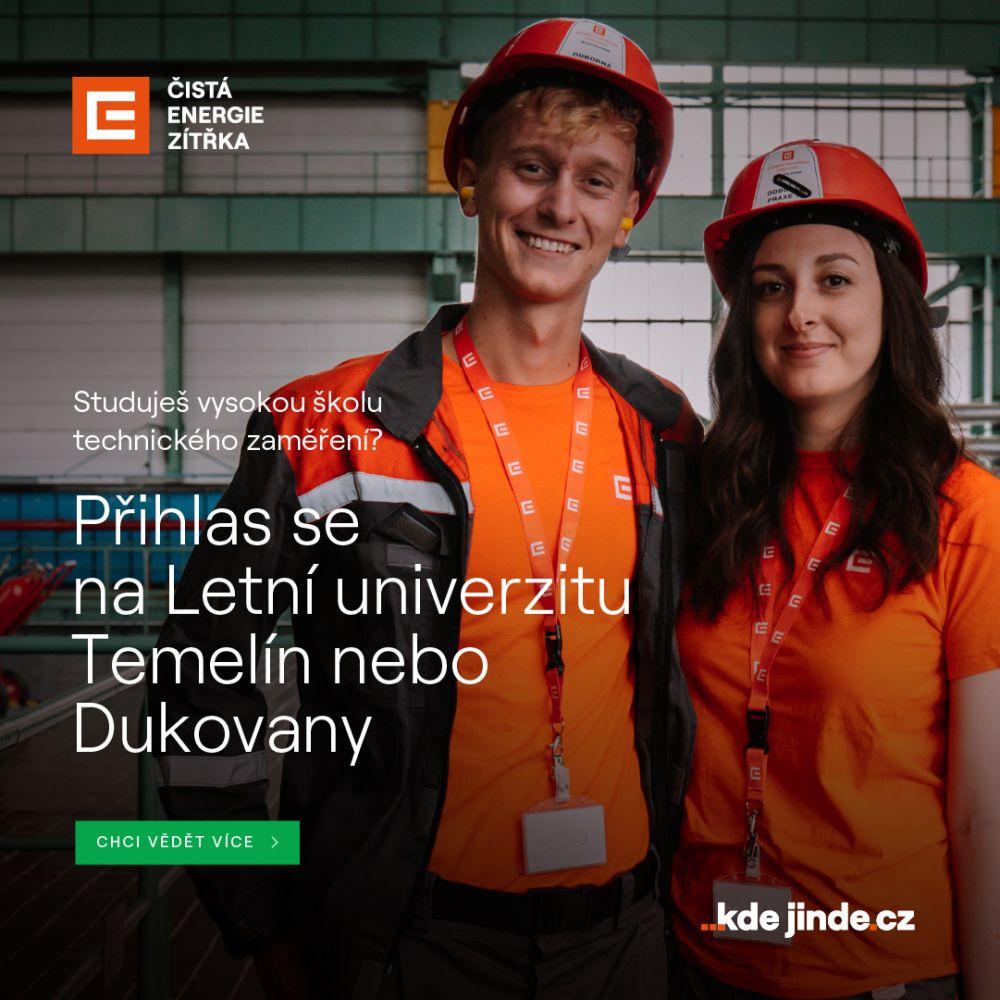 Letní univerzita v Jaderné elektrárně Temelín / Dukovany  a  SMR CAMP v Praze